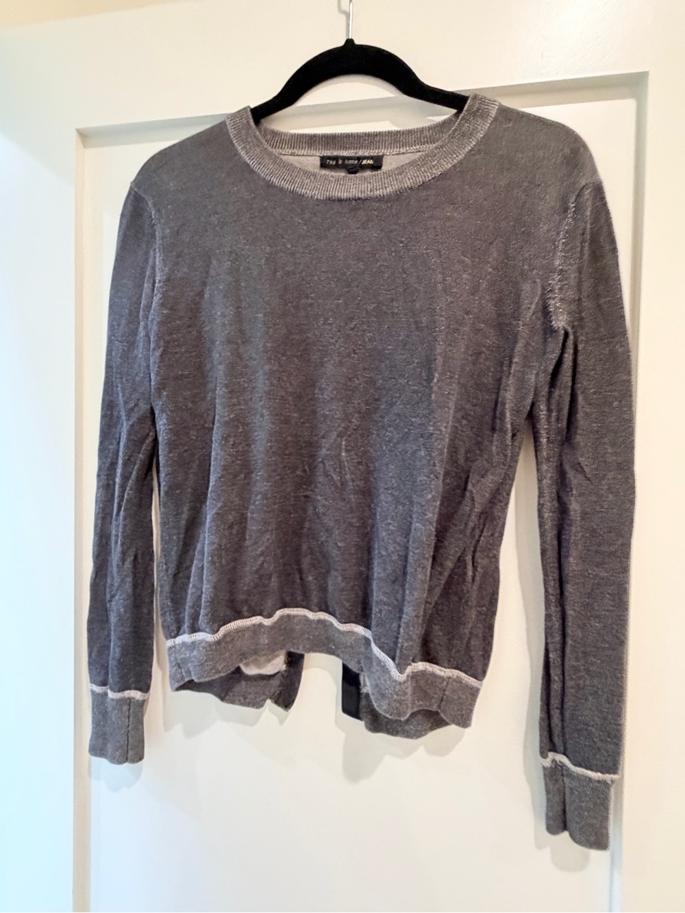 Rag & Bone Grey Sweater with split opening back - size XS